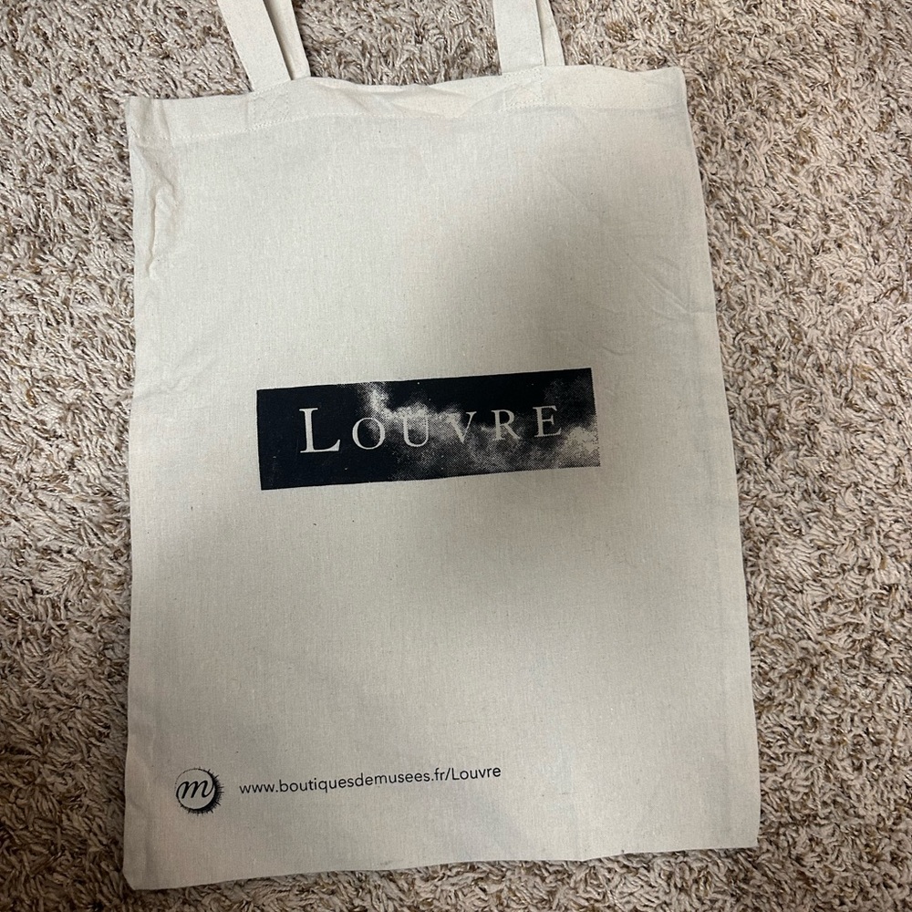 Louvre Cream Tote Bag